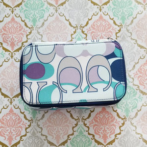 Coach Jewelry Box Zip Closure - Multi-Color Blue